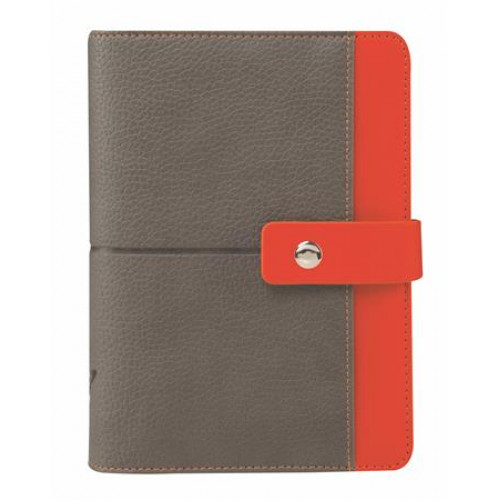 Saturnus Kalendárium gyűrűs betétlapokkal S műbőr 426 szürke-narancssárga