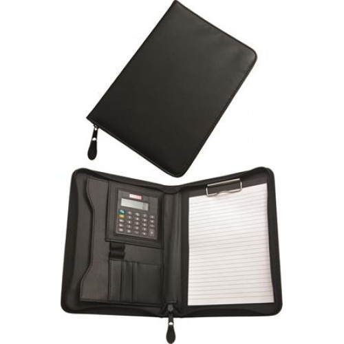 Sakota Konferencia mappa A5 műbőr számológéppel leszorítóval fekete