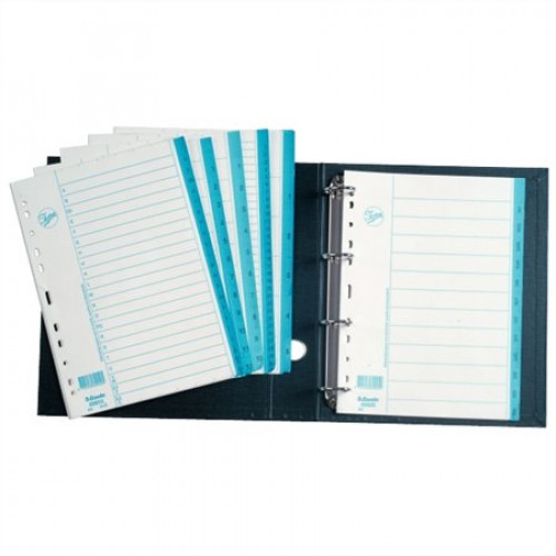 Esselte Regiszter karton A4 A-Z fehér