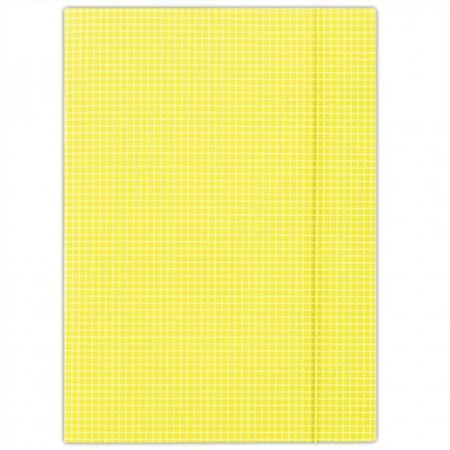 Donau Gumis mappa karton A4 kockás 400gr citromsárga