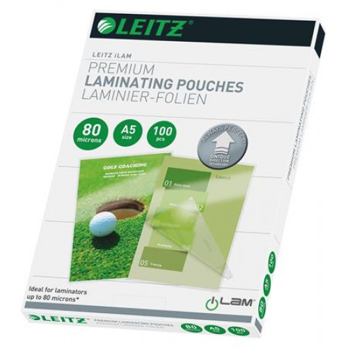 Leitz Meleglamináló fólia 80 mikron A5 fényes UDT technológiával iLam