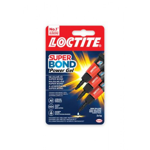 Henkel Pillanatragasztó gél 3x1g Loctite Super Bond POWER Gél Mini Trio