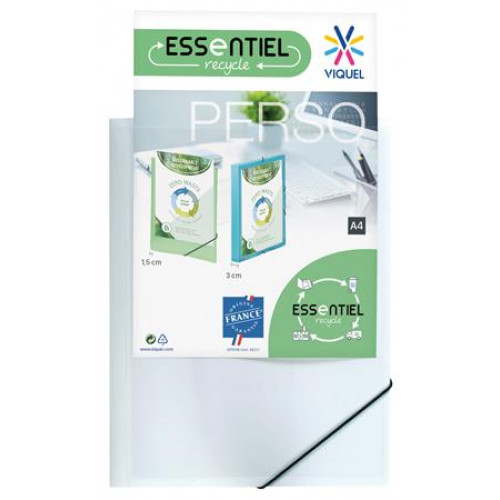 Viquel Gumis mappa panorámás 15mm PP A4 Standard fehér