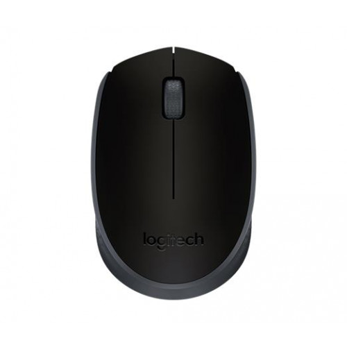 Logitech Egér vezeték nélküli optikai közepes méret USB M171 fekete