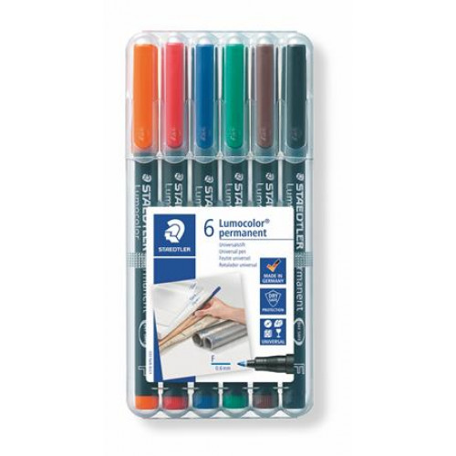 Staedtler Alkoholos marker készlet OHP 0,6mm 318 F 6 különböző szín