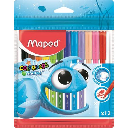 Maped Filctoll készlet 2mm kimosható Color Peps Ocean 12 különböző szín