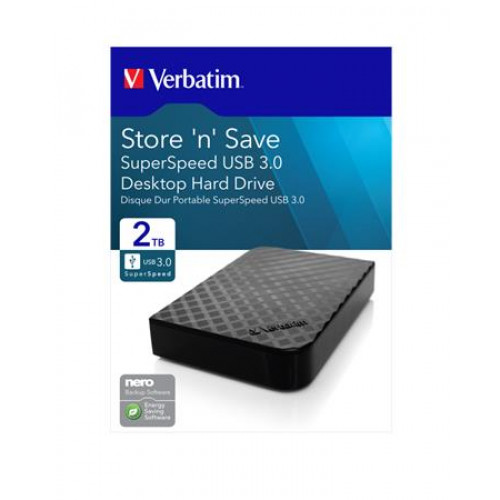 Verbatim 3,5 HDD (merevlemez) 2TB USB 3.0 Store n Save