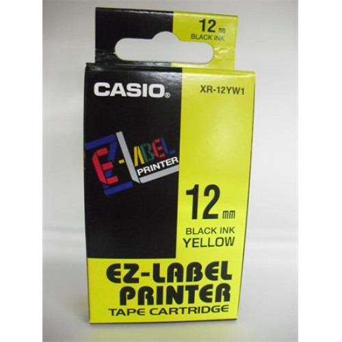 Casio Feliratozógép szalag 12mm x 8m sárga-fekete