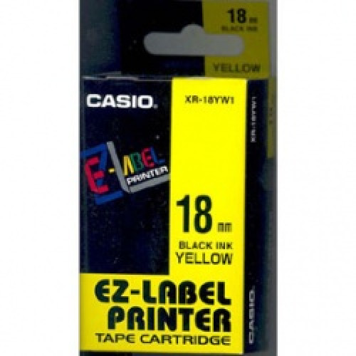 Casio Feliratozógép szalag 18mm x 8m sárga-fekete