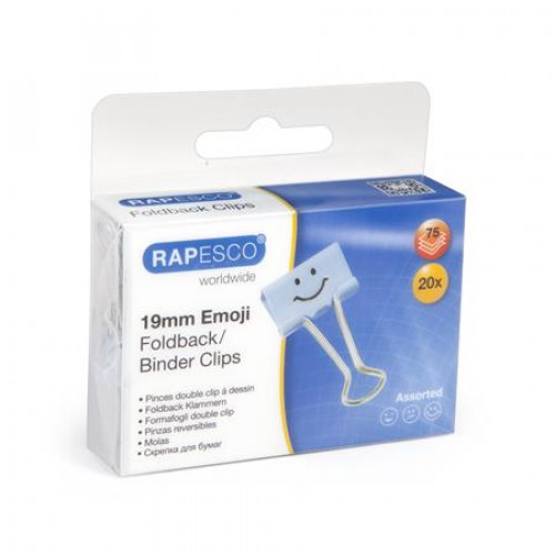 Rapesco Bindercsipesz 19mm Fun kék