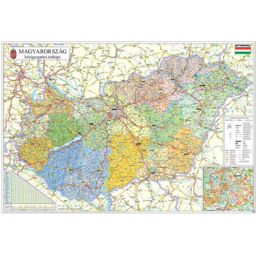 Stiefel Könyökalátét kétoldalas Magyarország Közigazg./ Mo. autótérkép