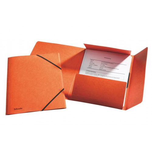 Esselte Gumis mappa 15mm prespán A4 Rainbow narancssárga