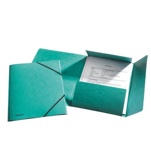 Esselte Gumis mappa 15mm prespán A4 Rainbow zöld