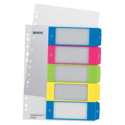 Leitz Regiszter műanyag A4 Maxi 1-5 nyomtatható Wow