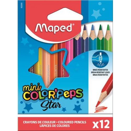 Maped Színes ceruza készlet háromszögletű ColorPeps Mini 12 különböző szín
