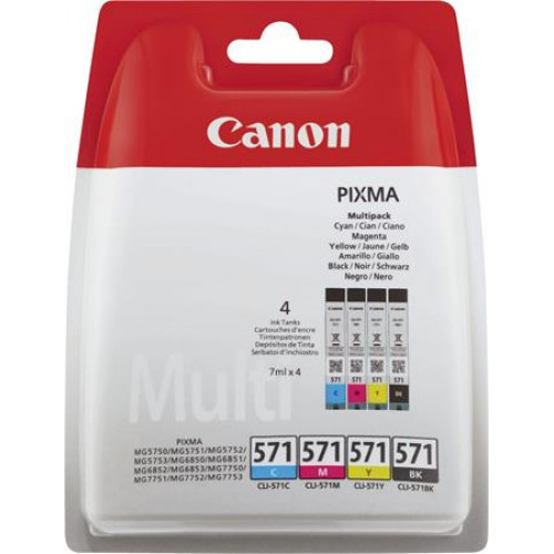 Canon CLI-571KIT Tintapatron multipack Pixma MG 5700 6800 7700 b+c+m+y 4*7ml