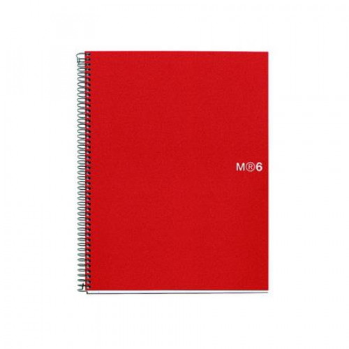 Miquelrius Spirálfüzet A4 kockás 150 lap Note Book 6 piros
