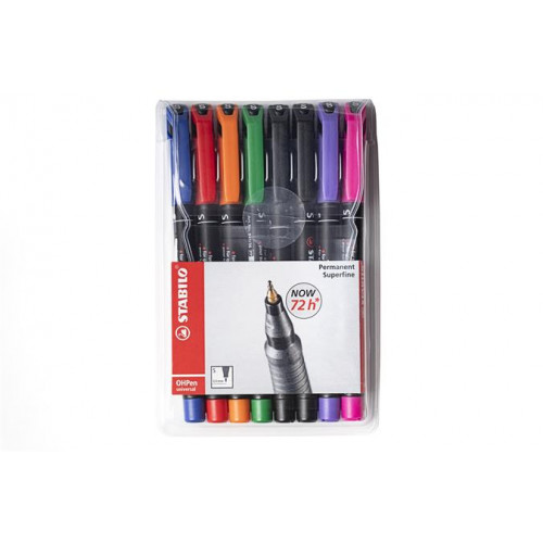 Stabilo Alkoholos marker készlet 0,4mm OHPen S 8 különböző szín