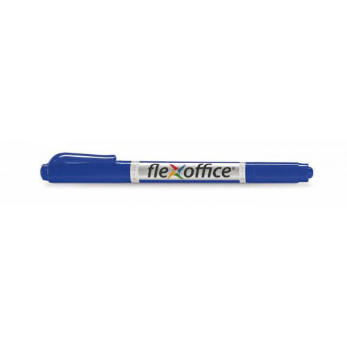 Flexoffice Alkoholos marker 0,4/1,0mm kúpos kétvégű PM01 kék