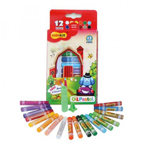 Colokit Olajpasztell kréta 12 különböző szín