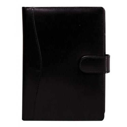 Saturnus Kalendárium gyűrűs betétlapokkal M újrahasznosított bőr 418 fekete