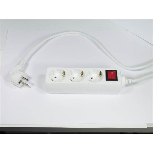 Elosztósor 3 csatlakozóaljzat 1,4m kábelhosszúság kapcsolóval