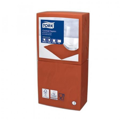 Tork Szalvéta 1/4 hajtogatott 2 rétegű 33x33cm Advanced Lunch terrakotta (477216)