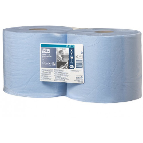 Tork Törlőpapír tekercses 2 rétegű 26,2cm W1/W2 rendszer nagy teljesítményű Premium kék (130072)