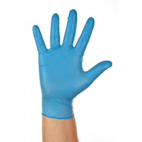 Védőkesztyű egyszer használatos nitril XL/10-es méret púderezett