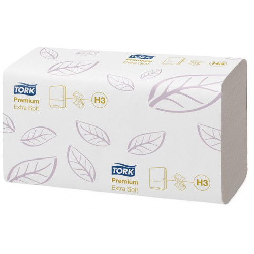 Tork Kéztörlő V/Z hajtás 2 rétegű H3 Premium extra Soft Singlefold fehér (100278)
