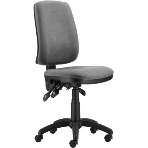 Irodai forgószék szövetborítás fekete lábkereszt 1640 ASYN szürke micropülss