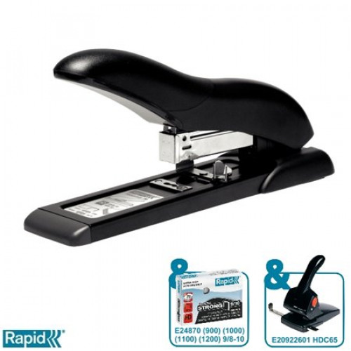 Rapid Tűzőgép nagyteljesítményű 9/8 9/10 70lap HD70 Fashion fekete/szürke