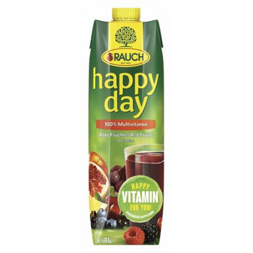 Rauch Gyümölcslé 100 1l Happy day piros multivitamin