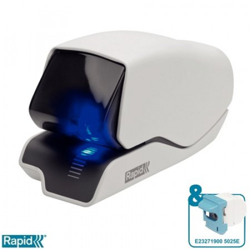 Rapid Tűzőgép elektromos 25lap lapos tűzés 5025e Supreme fehér