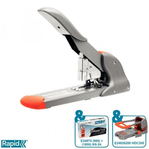 Rapid Tűzőgép nagyteljesítményű 9/8-24 210lap HD210 ezüst/narancssárga