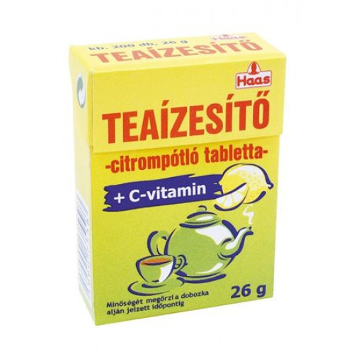 Haas Citrompótló tabletta teaízesítő 20g