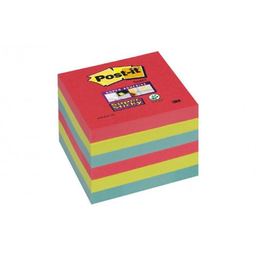 3M Postit Öntapadó jegyzettömb 76x76mm 6x90lap Super Sticky Szivárvány vegyes
