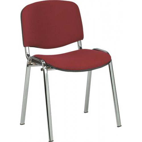Tárgyalószék Taurus TC - krómozott fémváz bordó szövetborítás