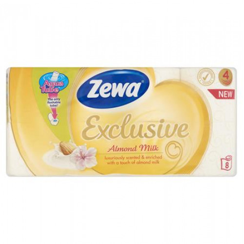 Zewa Toalettpapír 4 rétegű 8 tekercses Exclusive almond milk