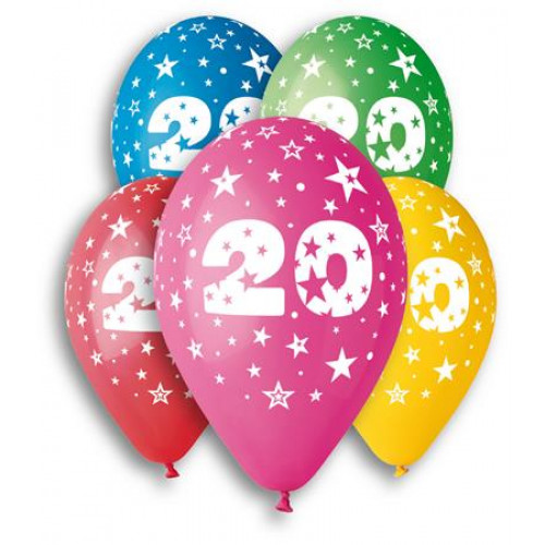 Léggömb 26cm számos 20