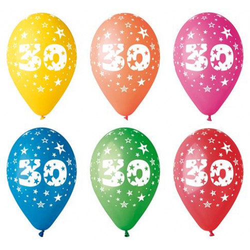 Léggömb 26cm számos 30