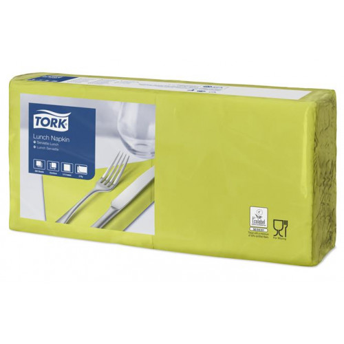 Tork Szalvéta 1/4 hajtogatott 2 rétegű 33x33cm Advanced Lunch lime (477840)