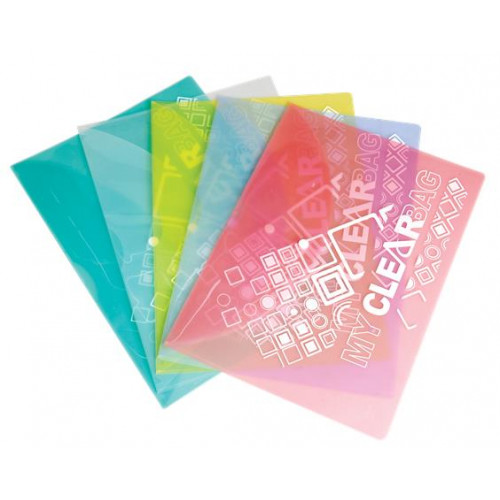 Flexoffice Irattartó tasak A4 PP patentos 180 mikron FO-CBF05 vegyes színek