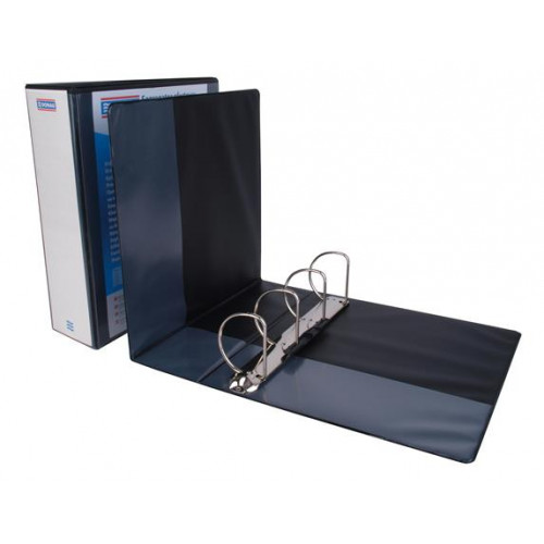 Donau Gyűrűs könyv panorámás 4 gyűrű D alakú 50mm A4 PP fekete