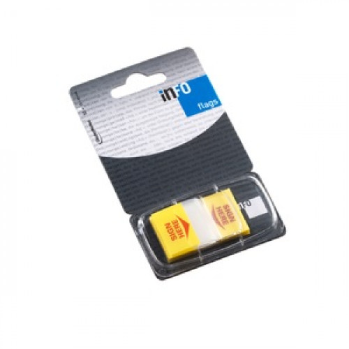 Gln Jelölőcímke műanyag 50lap 25x43mm ikonos aláírás