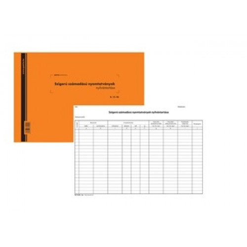 Pátria Szigorú számadású nyomtatványok nyilvántartása 25lap A4 darab!