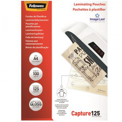 Fellowes Meleglamináló fólia 125 mikron A4 fényes