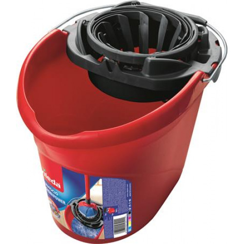 Vileda Felmosóvödör csavarókosárral Supermop piros