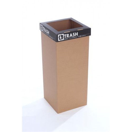 Recobin Szelektív hulladékgyűjtő újrahasznosított angol felirat 60l Office fekete