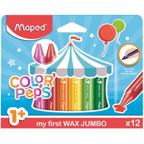 Maped Zsírkréta Color Peps Maxi Wax 12 különböző szín